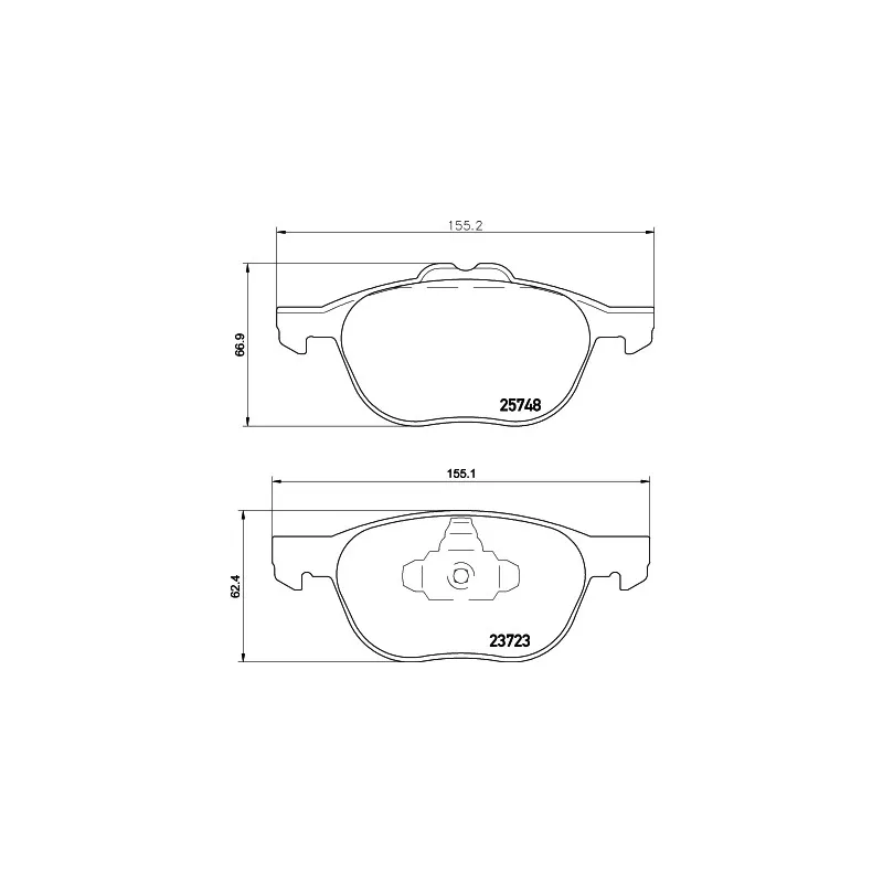 Jeu de 4 plaquettes de frein avant HELLA PAGID 8DB 355 020-411