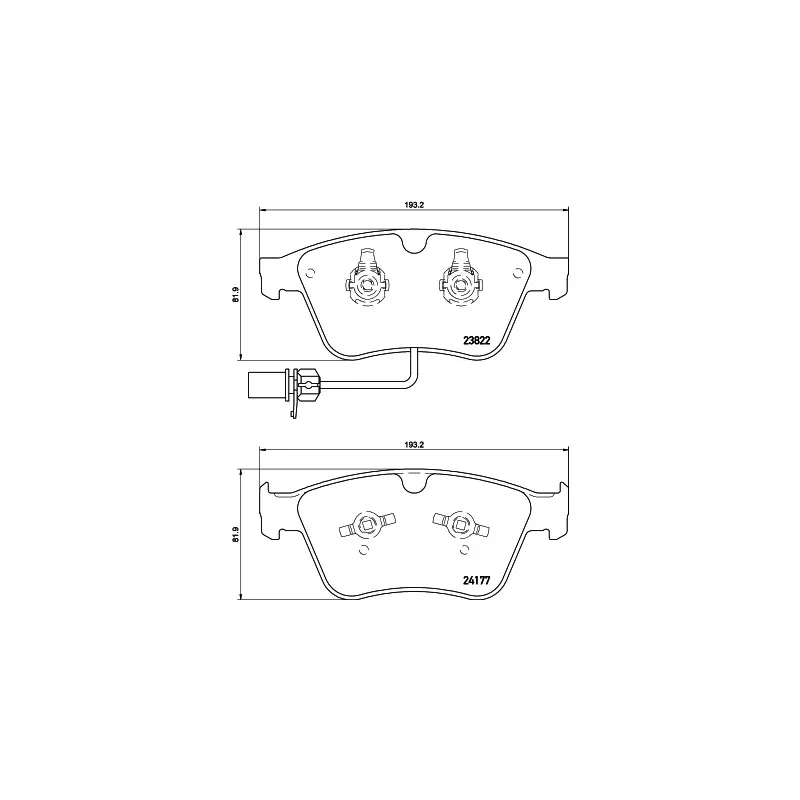 Jeu de 4 plaquettes de frein avant HELLA PAGID 8DB 355 020-441