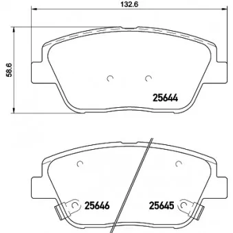 Jeu de 4 plaquettes de frein avant HELLA PAGID 8DB 355 020-551