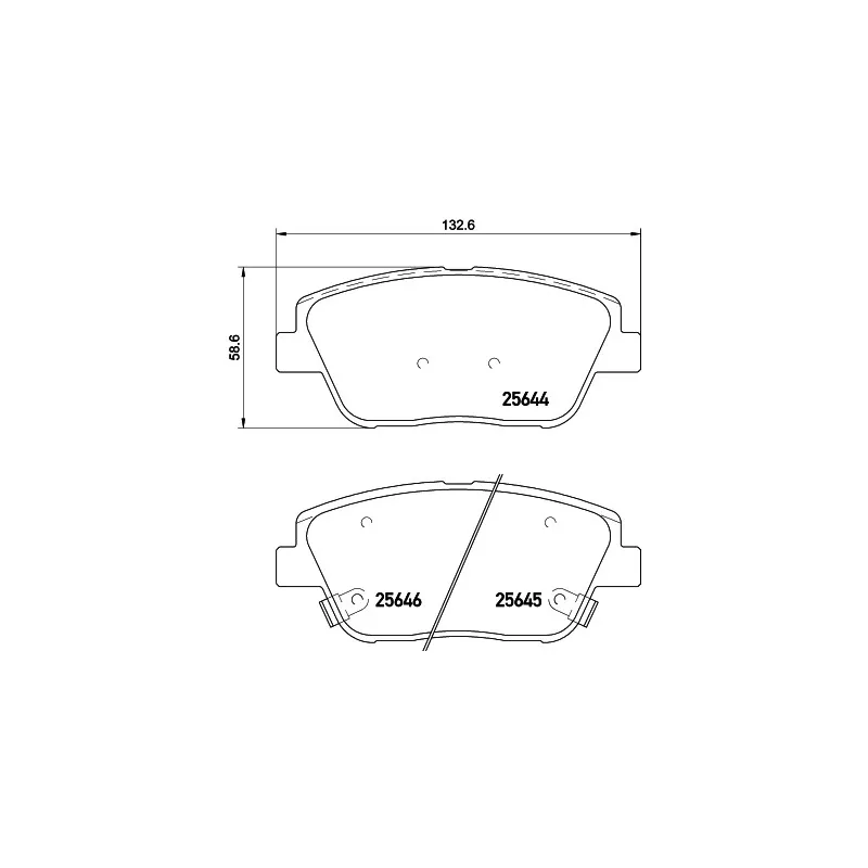 Jeu de 4 plaquettes de frein avant HELLA PAGID 8DB 355 020-551
