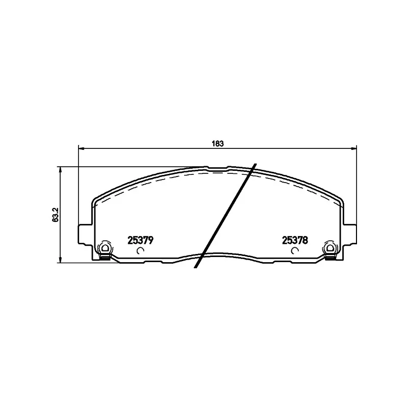 Jeu de 4 plaquettes de frein avant HELLA PAGID 8DB 355 020-571