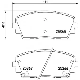Jeu de 4 plaquettes de frein avant HELLA PAGID 8DB 355 020-611
