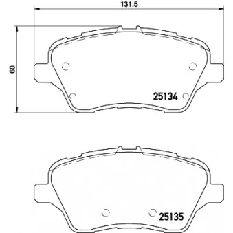 Jeu de 4 plaquettes de frein avant HELLA PAGID 8DB 355 020-621