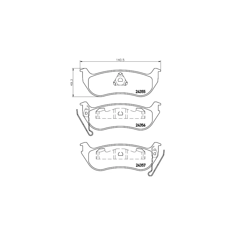 Jeu de 4 plaquettes de frein arrière HELLA PAGID 8DB 355 020-631