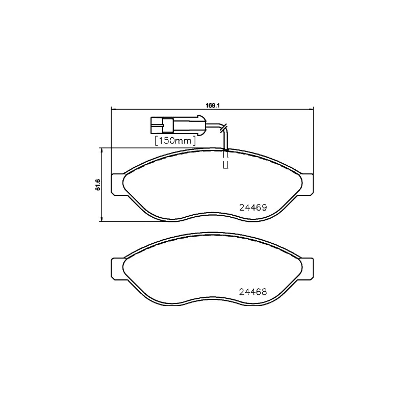 Jeu de 4 plaquettes de frein avant HELLA PAGID 8DB 355 020-651