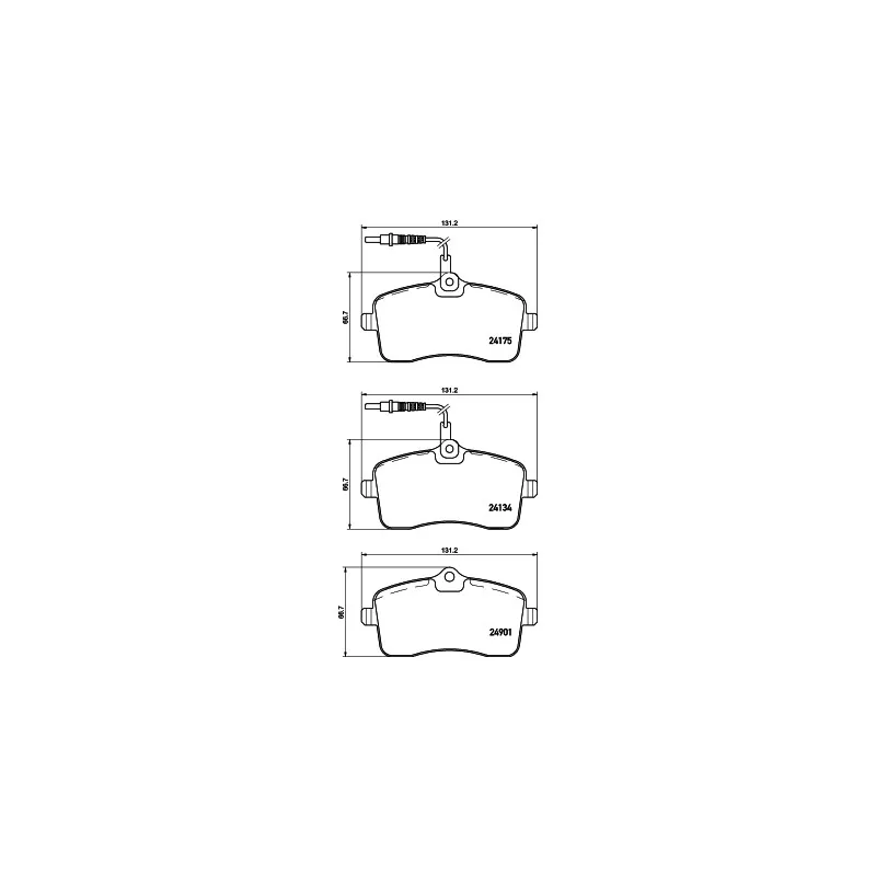 Jeu de 4 plaquettes de frein avant HELLA PAGID 8DB 355 020-671