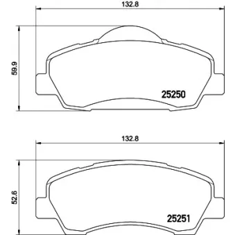 Jeu de 4 plaquettes de frein avant HELLA PAGID 8DB 355 020-771