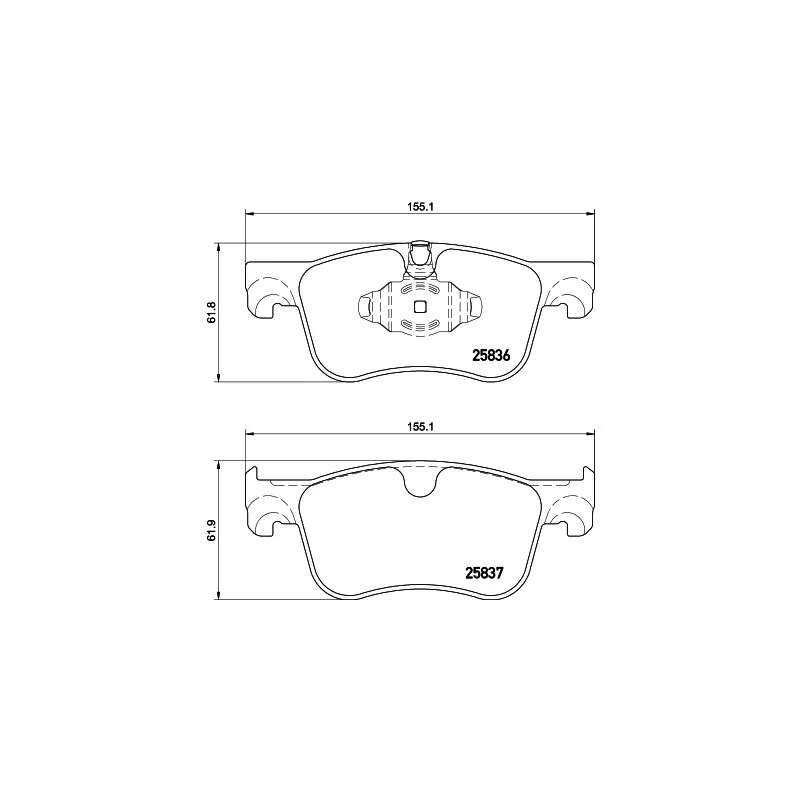 Jeu de 4 plaquettes de frein avant HELLA PAGID 8DB 355 020-931