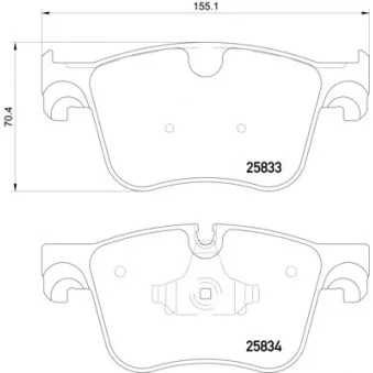 Jeu de 4 plaquettes de frein avant HELLA PAGID 8DB 355 020-981