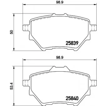 Jeu de 4 plaquettes de frein arrière HELLA PAGID 8DB 355 020-991