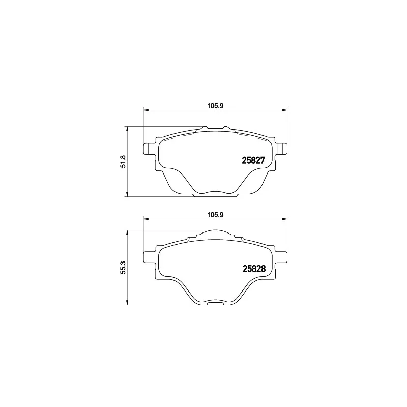 Jeu de 4 plaquettes de frein arrière HELLA PAGID 8DB 355 021-001