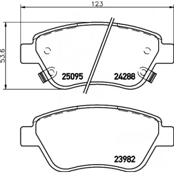 Jeu de 4 plaquettes de frein avant HELLA PAGID 8DB 355 021-131