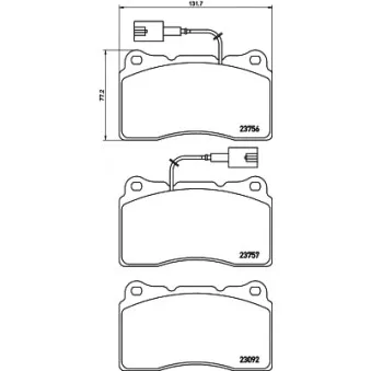 Jeu de 4 plaquettes de frein avant HELLA PAGID 8DB 355 021-151