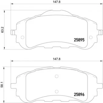 Jeu de 4 plaquettes de frein avant HELLA PAGID 8DB 355 021-321