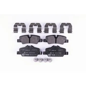 Jeu de 4 plaquettes de frein arrière HELLA PAGID 8DB 355 021-481