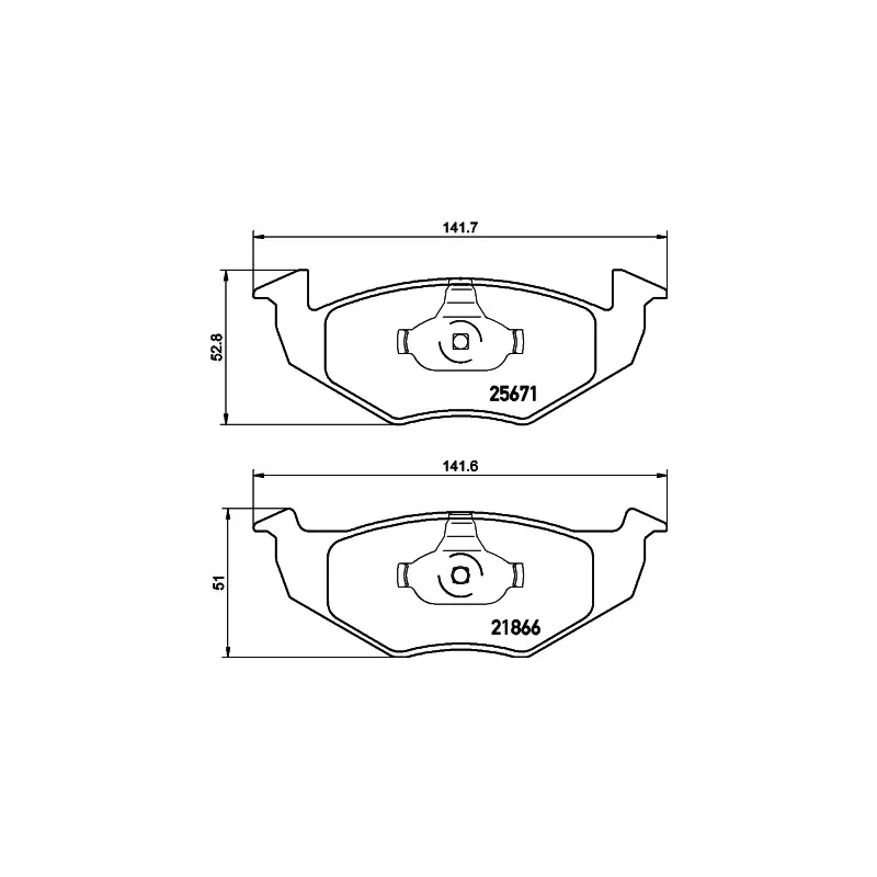 Jeu de 4 plaquettes de frein avant HELLA PAGID 8DB 355 021-531