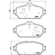 Jeu de 4 plaquettes de frein avant HELLA PAGID 8DB 355 021-541 - Visuel 2