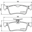 Jeu de 4 plaquettes de frein arrière HELLA PAGID 8DB 355 021-701 - Visuel 2