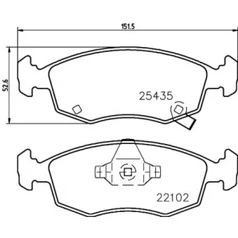 Jeu de 4 plaquettes de frein avant HELLA PAGID 8DB 355 021-751