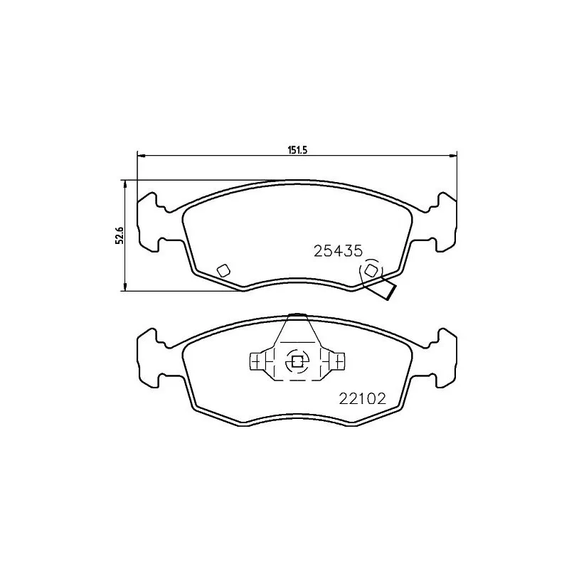 Jeu de 4 plaquettes de frein avant HELLA PAGID 8DB 355 021-751