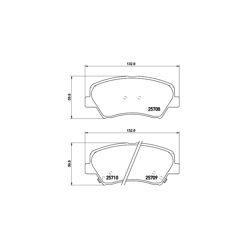 Jeu de 4 plaquettes de frein avant HELLA PAGID 8DB 355 021-781