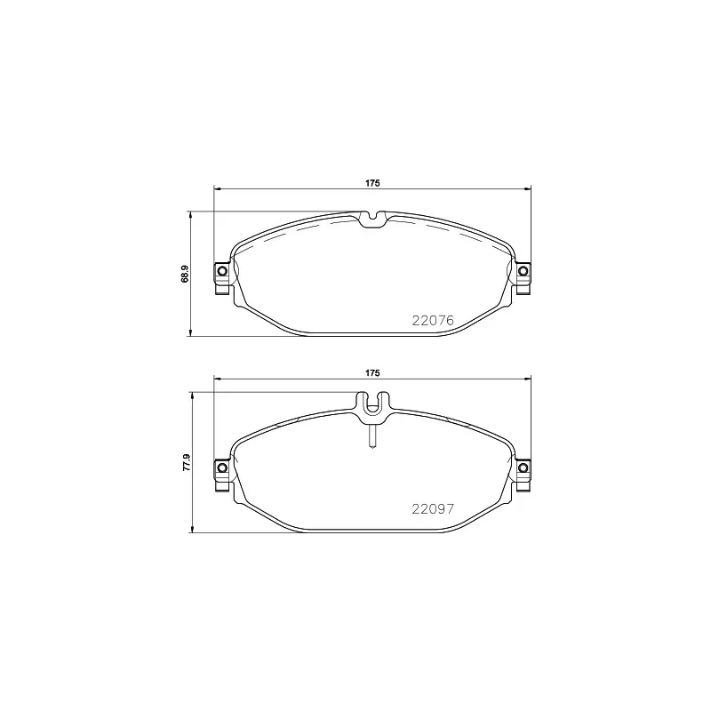 Jeu de 4 plaquettes de frein avant HELLA PAGID 8DB 355 021-921