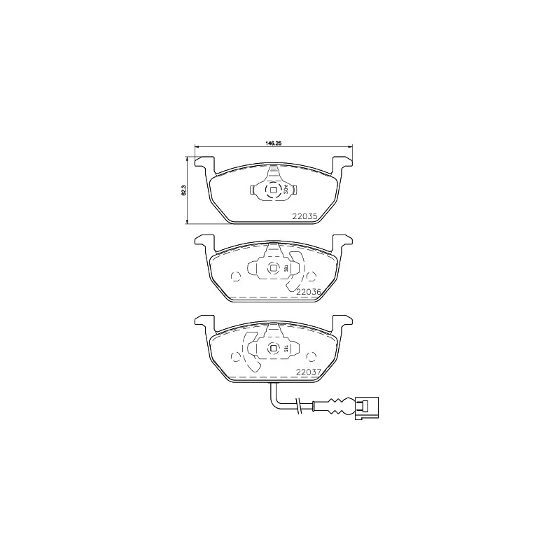 Jeu de 4 plaquettes de frein avant HELLA PAGID 8DB 355 021-951