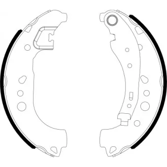Jeu de mâchoires de frein HELLA PAGID 8DB 355 022-281
