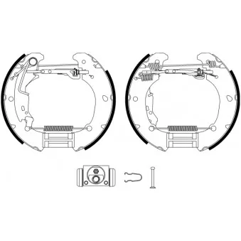 Kit de freins arrière (prémontés) HELLA PAGID 8DB 355 022-891