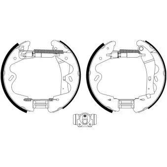 Kit de freins arrière (prémontés) HELLA PAGID 8DB 355 022-991