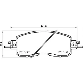Jeu de 4 plaquettes de frein avant HELLA PAGID 8DB 355 023-321