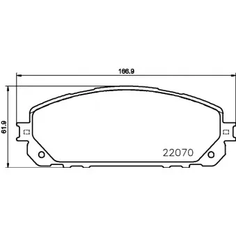Jeu de 4 plaquettes de frein avant HELLA PAGID 8DB 355 023-391