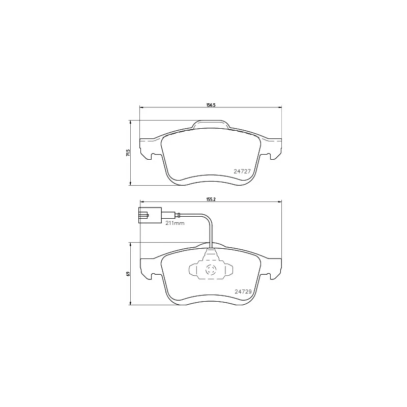 Jeu de 4 plaquettes de frein avant HELLA PAGID 8DB 355 024-691