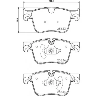 Jeu de 4 plaquettes de frein avant HELLA PAGID 8DB 355 024-751