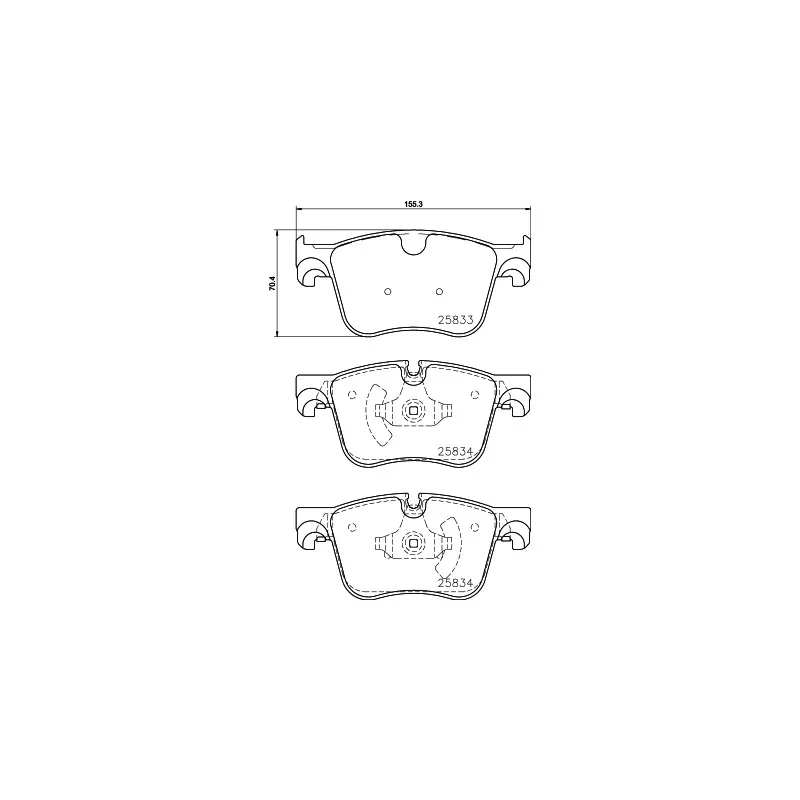 Jeu de 4 plaquettes de frein avant HELLA PAGID 8DB 355 024-751