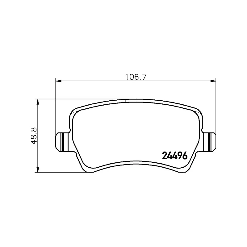 Jeu de 4 plaquettes de frein arrière HELLA PAGID 8DB 355 025-401