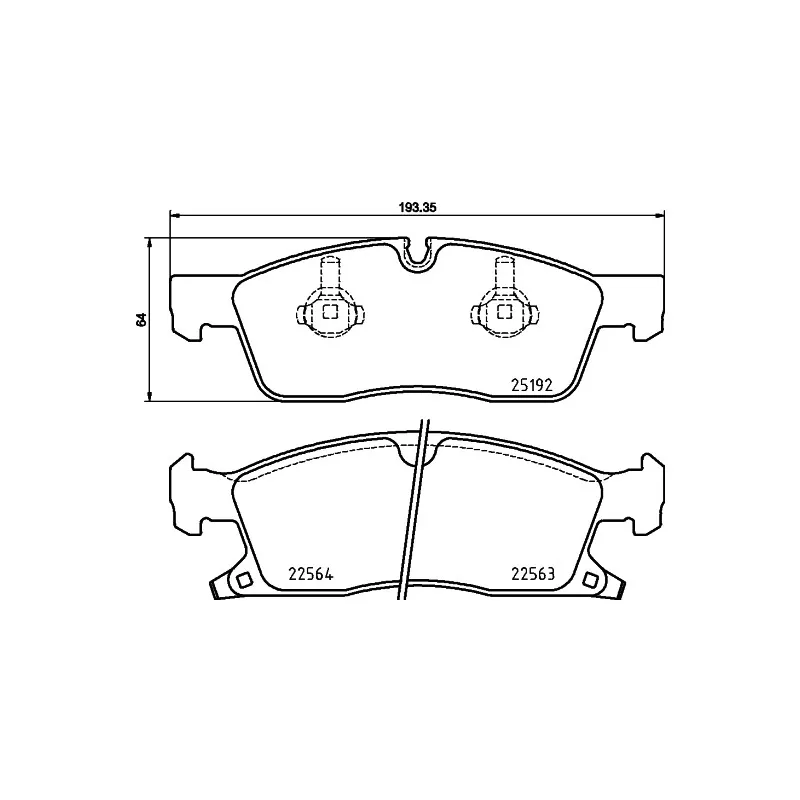 Jeu de 4 plaquettes de frein avant HELLA PAGID 8DB 355 025-541