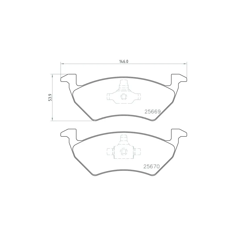 Jeu de 4 plaquettes de frein avant HELLA PAGID 8DB 355 025-641