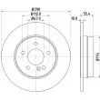 Jeu de 2 disques de frein arrière HELLA PAGID 8DD 355 104-321 - Visuel 1