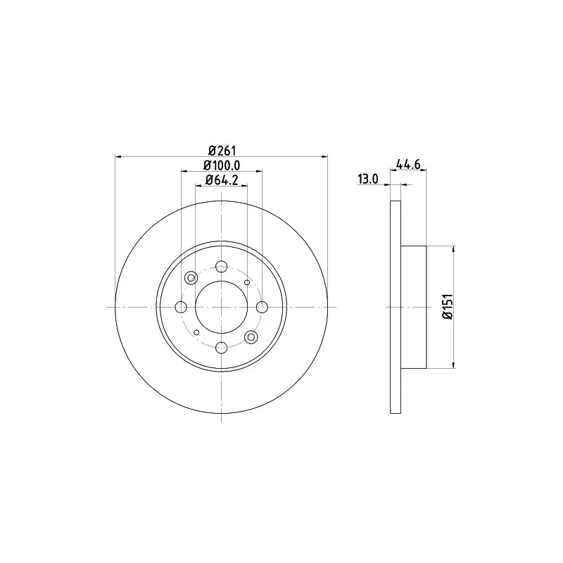 Jeu de 2 disques de frein avant HELLA PAGID 8DD 355 105-861