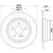 Jeu de 2 disques de frein arrière HELLA PAGID 8DD 355 108-841 - Visuel 1