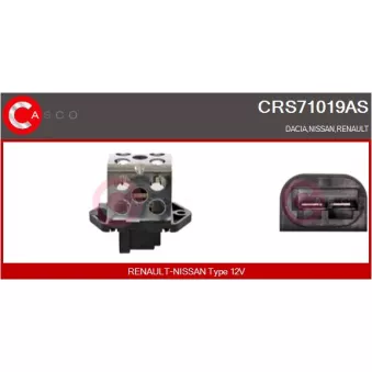 Résistance du ventilateur de radiateur CASCO CRS71019AS