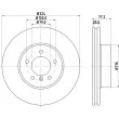Jeu de 2 disques de frein avant HELLA PAGID 8DD 355 109-921 - Visuel 1
