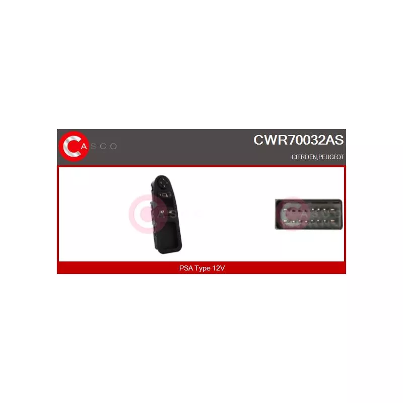 Interrupteur, lève-vitre CASCO CWR70032AS