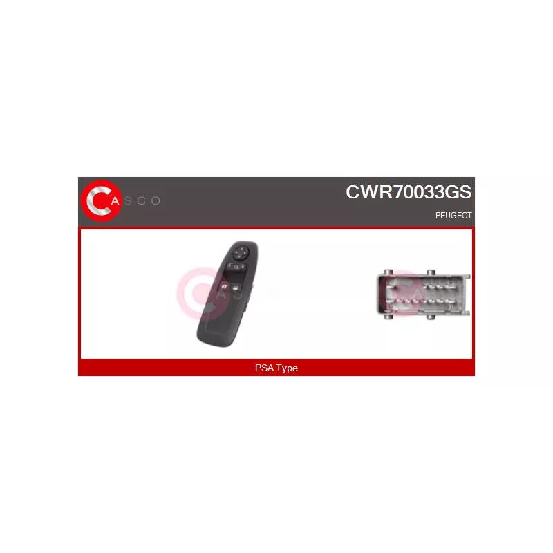 Interrupteur, lève-vitre CASCO CWR70033GS