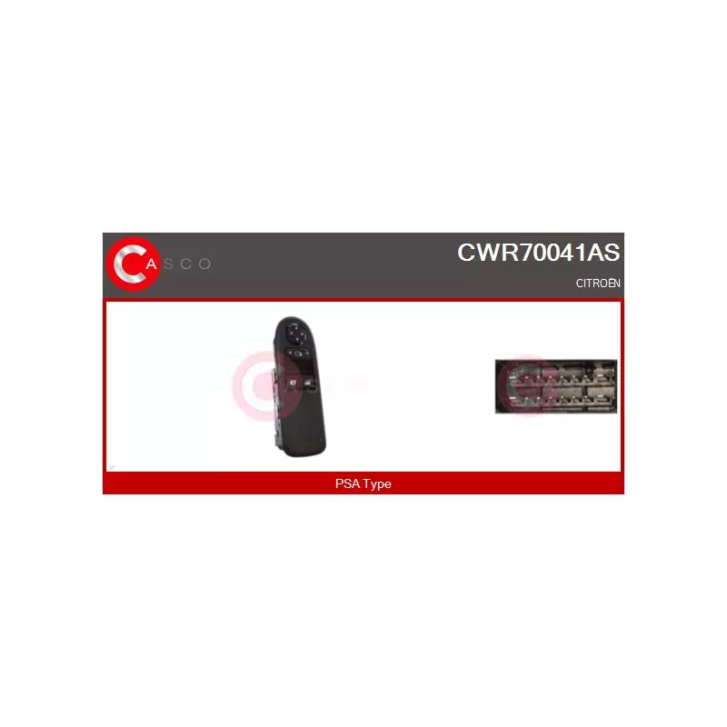 Interrupteur, lève-vitre avant gauche CASCO CWR70041AS