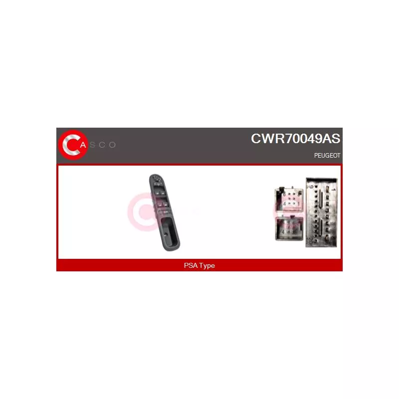 Interrupteur, lève-vitre CASCO CWR70049AS