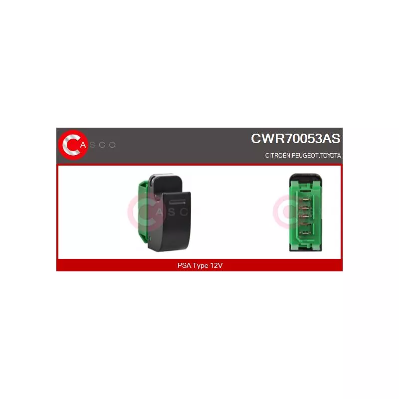Interrupteur, lève-vitre CASCO CWR70053AS