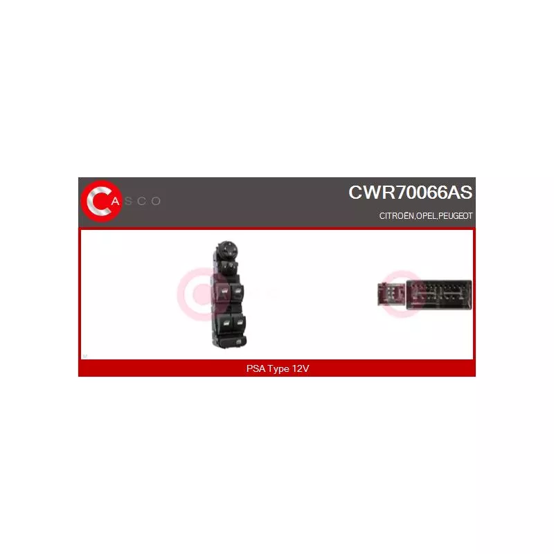 Interrupteur, lève-vitre CASCO CWR70066AS