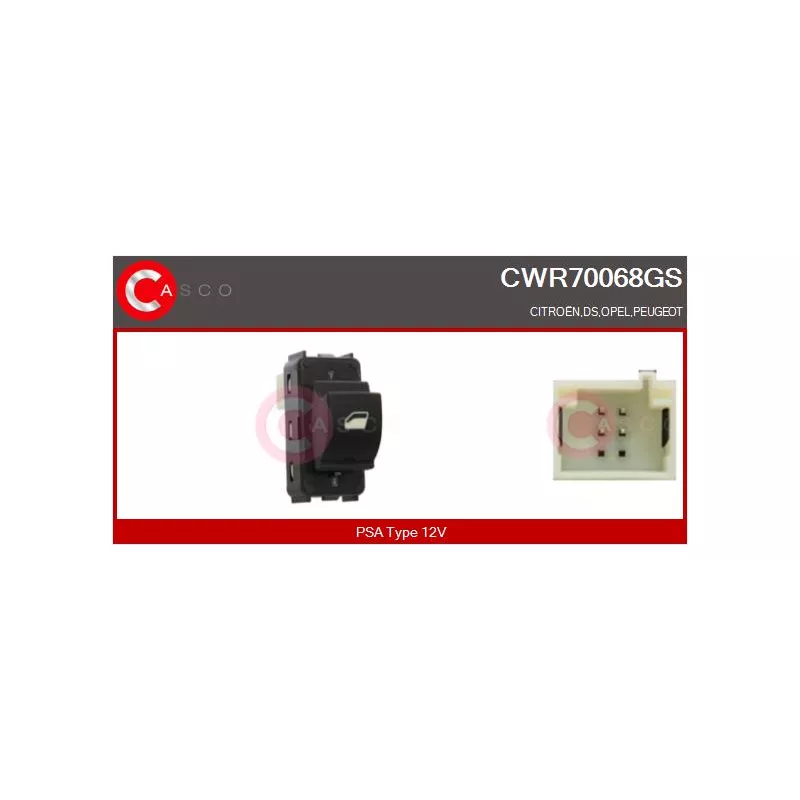 Interrupteur, lève-vitre CASCO CWR70068GS